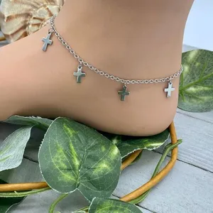 Stainless Steel Cross anklet thumbnail 1