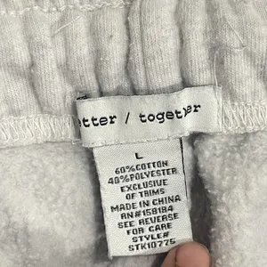 Better / Together Sweatpants set Crewneck Good Vibes Size Large Loungewear Cozy thumbnail 7