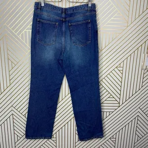 ALC A.L.C. Malone Jeans Pant Cropped High Waist Denim Medium Wash Blue Size 10‎ thumbnail 10