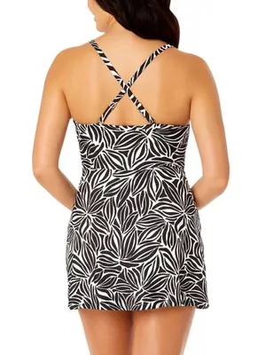 NEW Lands’ End UPF 50+ Adjustable Convertible Swim Abstract Floral Dress, Size M thumbnail 8