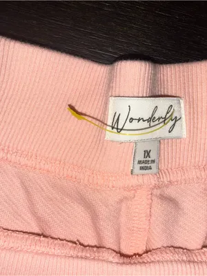 Wonderly Light Peach Drawstring 100% Cotten Pull On Relax Lounge Shorts Size 1X thumbnail 6