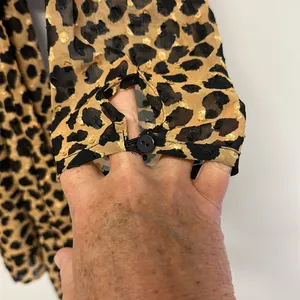New Free People Cheetah Animal Print Long Sleeve Mini Dress size M thumbnail 3