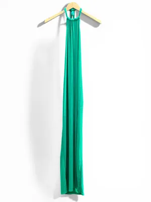 ASOS DESIGN Green Halter Neck Maxi Dress, Size US 6 (UK 10) thumbnail 2