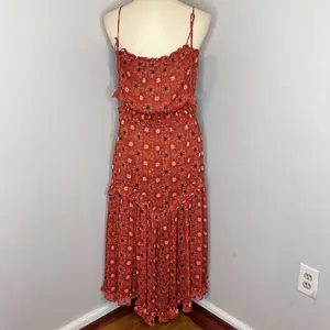 Misa Nati‎ Red Sleeveless MIDI Dress XS thumbnail 5