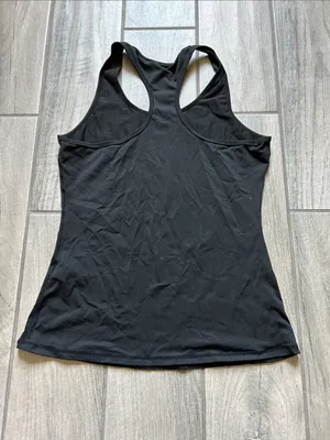 Women's Black Racerback Tank Top thumbnail 3