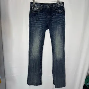 Miss Me Mid Rise Bootcut Jeans 31 Embellished Flap Pockets thumbnail 4