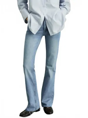 Mango Fiona Flared Mid-Rise Jeans NWT Medium Blue Size 0 (EUR 32) thumbnail 4