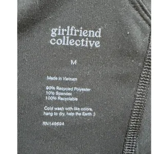 Girlfriend Collective Naomi Halter Dress Black Activewear Built-in Shorts Med thumbnail 3