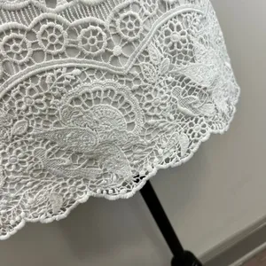 Abercrombie & Fitch White Crochet Lace Eyelet Strappy Mini Dress thumbnail 8