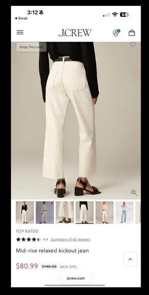 J.Crew Ivory Jeans thumbnail 2