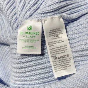 J Crew Cotton V-Neck Vented Hem Tunic Sweater AV009 Light Blue Size Medium thumbnail 13