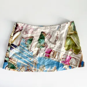 Miaou Womens Paloma Elsesser Chateau Artsy Print Baroque Micro Mini Skirt Size S thumbnail 9
