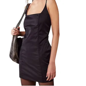 Free People Marissa Square Neck Mini Dress Size Small NWOT Purple Retails $200 thumbnail 2