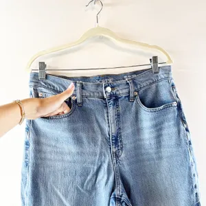 J. Crew '96 High Rise Flare Jeans Denim Blue Wash 30 / 10 thumbnail 5