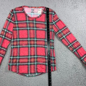 PINK Victoria's‎ Secret Plaid Pajama Set Women Large Top and Pants Christmas thumbnail 6
