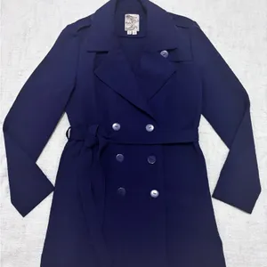 Tulle Women's Casual, Business Casual navy blue trench coat. Size‎ small thumbnail 2