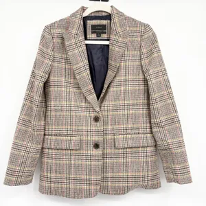 J. Crew Womens Sommerset Glen Plaid English Wool Dark Academia Blazer‎ Size 2 thumbnail 1