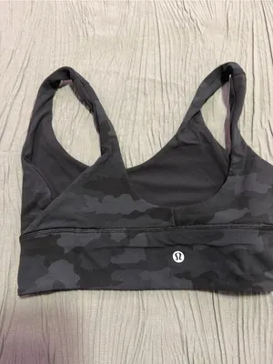 lululemon athletica Black Camo Scoop Sports Bra thumbnail 2