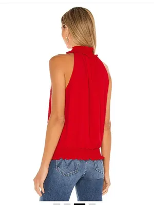 Amanda Uprichard Kimmie top in red‎ small $150 thumbnail 4