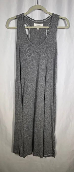 The Great. Womens Swing Tank Midi Dress Gray Xs thumbnail 1