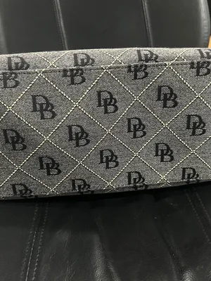 Dooney & Bourke Black and Gray Monogram Hobo with Gold Hardware thumbnail 4