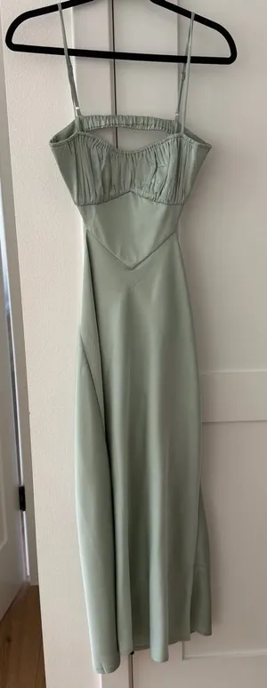 Hello Molly Sage Green Spaghetti Strap Midi Dress thumbnail 1