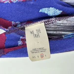 We the Free‎ size Medium criss cross strap tank top flowy blue purple thumbnail 4