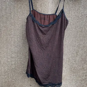 Animal Print LaceTrim Adjustable Spaghetti Strap Lounge Sleep Tank L thumbnail 6