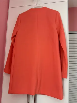 Metaphor Coral Tailored Zip Front Coat 60s Mod Retro Minimalist thumbnail 5
