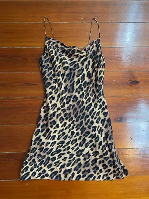 Alice + Olivia Harmony Leopard Print Mini Slip Dress Sz 0 🧡🎀 thumbnail 9