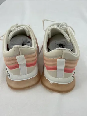 Women’s Pink & Cream Gradient Lace-Up Sneakers B20 thumbnail 4