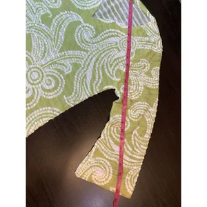 Before + Again Top Women's Small Green Floral Burnout Boho‎ Casual Sophisticated thumbnail 12