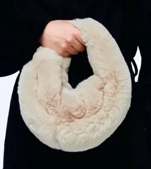 ZARA Faux Fur Mini Purse Bag thumbnail 1