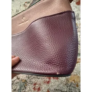 Nanette Lepore Pink and Purple‎ Colorblock Pebbled Faux Leather Crossbody Bag thumbnail 3