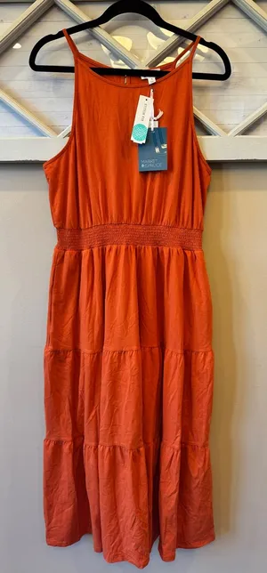 Stitch Fix Market & Spruce Maxi Dress Marea halter burnt orange XL NWT thumbnail 1