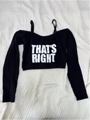 Women's Costume Gallery Black Crop Top Dance Costume "That's Right" M thumbnail 11