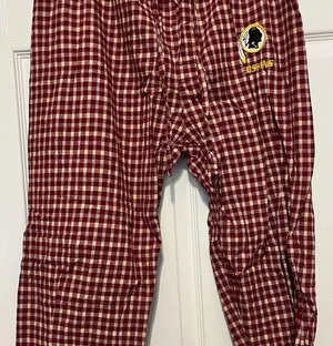 NFL red plaid redskins pajama pants size large thumbnail 1