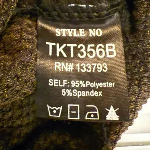 POL V Neck Waffle Crop Top Olive Green With Black Floral Appliqué Size Large NWT thumbnail 7