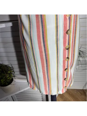 Vintage Y2K RipCurl babydoll mini dress striped festival boho coastal cowgirl S thumbnail 8