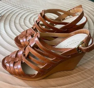 Coach Genuine Leather‎ Wedges Shoes thumbnail 1