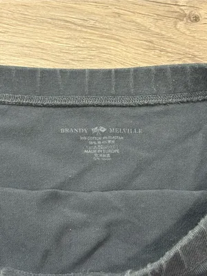 Brandy Melville Classic Dark Gray Cotton Biker Shorts One Size thumbnail 3