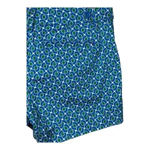 New York & Company Shorts Womens 8‎ Blue Green Geo Print Cotton Stretch Casual thumbnail 4