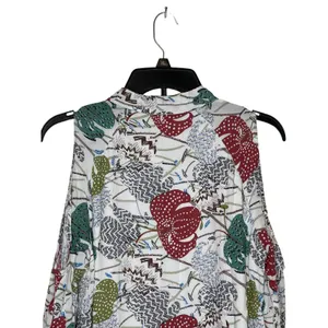 Entro Women's Shirt Dress‎ Button-Up Midi Floral Collar Cold Shoulder Medium NWT thumbnail 10