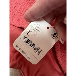 NWT Free People Sizzle Strapless Cotton Minidress - Size‎ L thumbnail 8