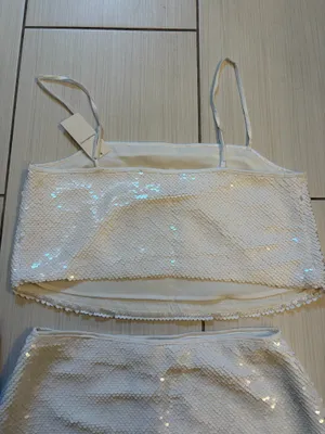 Abercrombie & Fitch White Sequin Set thumbnail 5