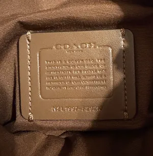 Coach Signature coated Canvas File Crossbody Bag purse tan brown excellent thumbnail 8
