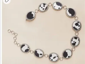 Black and White Patterned Women's Concho belt thumbnail 3