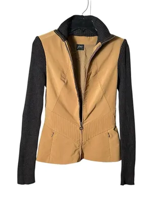 GATTINONI Women's Size 6 US Jacket Fitted Silhouette Wool Knit Sleeves‎ #N5-5 thumbnail 1