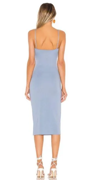 Blue Bodycon Midi Dress thumbnail 3