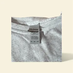 Gildan Gray Long Sleeve Tee with Heart Design #346 thumbnail 3
